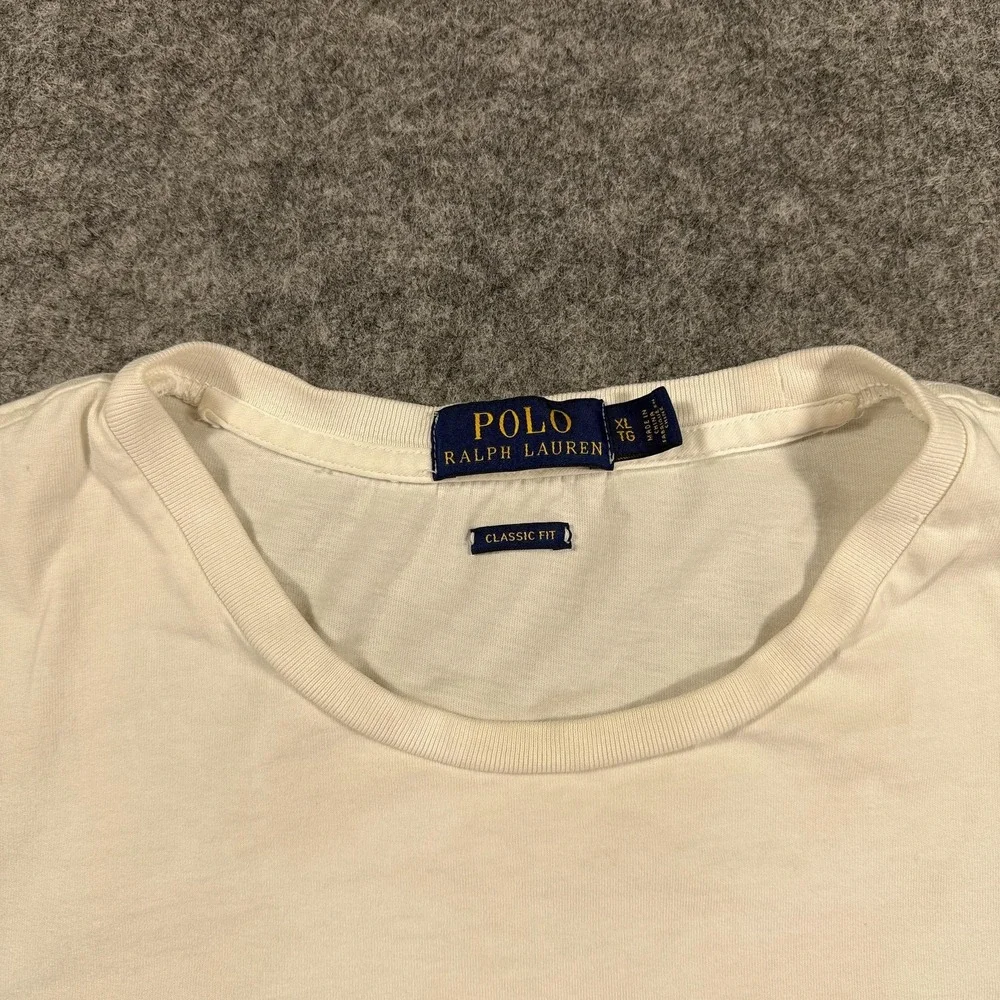 Polo Ralph Lauren Shirt Mens XL White USA Flag Logo Graphic‎ Patriotic Tee July